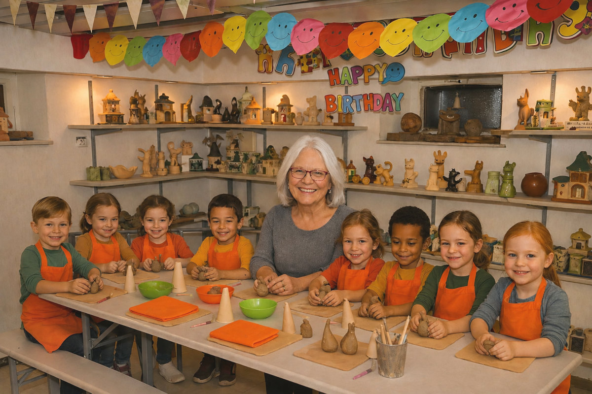 Kindergeburtstag Töpferarbeiten